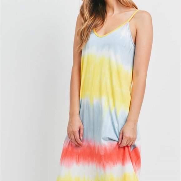 Rainbow Stripe midi Dress - Picture 6 of 14
